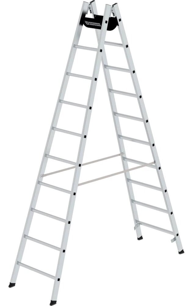 Roossien Aluminium dubbele ladder, 2x10 sporten