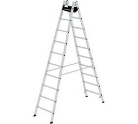 Munk Aluminium dubbele ladder, 2x10 sporten Munk Aluminium dubbele ladder, 2x10 sporten
