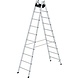 Roossien Aluminium dubbele ladder, 2x10 sporten