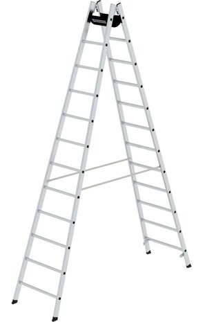Roossien Aluminium dubbele ladder, 2x12 sporten