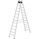 Roossien Aluminium dubbele ladder, 2x12 sporten