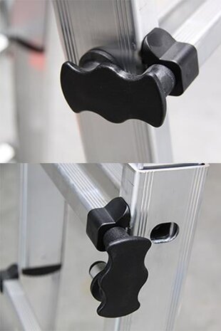 Munk Aluminium telescoopladder, 4x5 sporten Munk Aluminium telescoopladder, 4x5 sporten