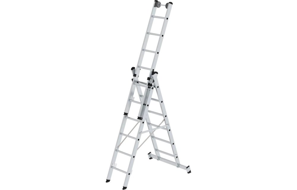 3-delige aluminium reformladder, 3x6 sporten