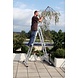 Munk 4-delige aluminium vouwladder, 4x4, met stabilisatiebalk Munk 4-delige aluminium vouwladder, 4x4, met stabilisatiebalk