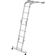 Roossien 4-delige aluminium vouwladder, 2x2 + 2x3, met stabilisatiebalk Roossien 4-delige aluminium vouwladder, 2x2 + 2x3, met stabilisatiebalk