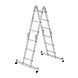 Roossien 4-delige aluminium vouwladder, 4x3, met stabilisatiebalk Roossien 4-delige aluminium vouwladder, 4x3, met stabilisatiebalk