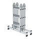 Roossien 4-delige aluminium vouwladder, 4x3, met stabilisatiebalk Roossien 4-delige aluminium vouwladder, 4x3, met stabilisatiebalk