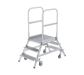 Munk Aluminium dubbele bordestrap, 2x3 treden Munk Aluminium dubbele bordestrap, 2x3 treden