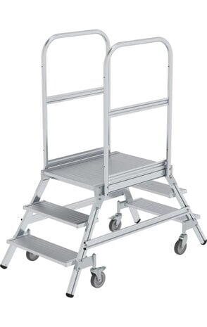 Munk Aluminium dubbele bordestrap, 2x3 treden