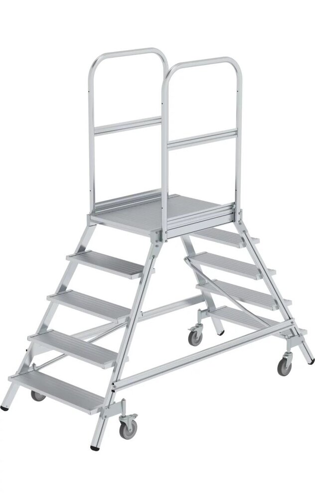 Roossien Aluminium dubbele bordestrap, 2x5 treden