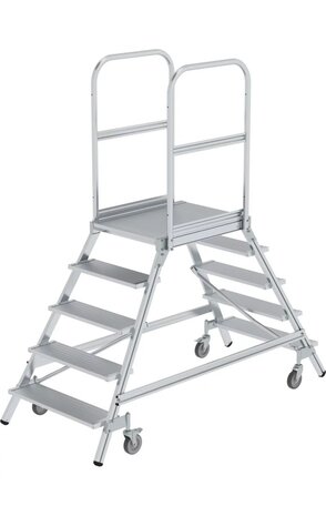 Roossien Aluminium dubbele bordestrap, 2x5 treden