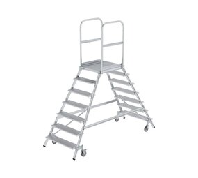 Munk Aluminium dubbele bordestrap, 2x7 treden Munk Aluminium dubbele bordestrap, 2x7 treden