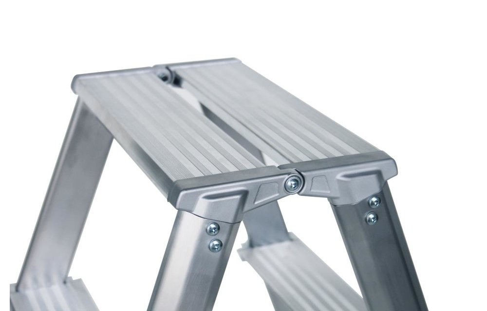 Aluminium dubbele trap, 2x3 treden, Type ML