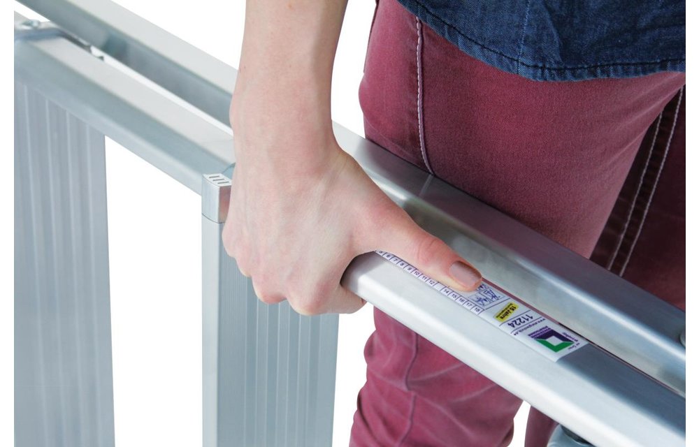 Aluminium dubbele trap, 2x6 treden, Type ML