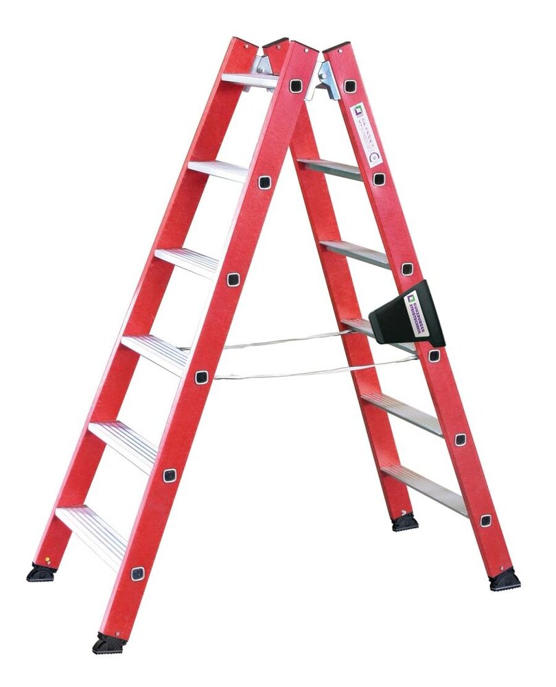 Munk Kunststof dubbele trap, 2x12 treden