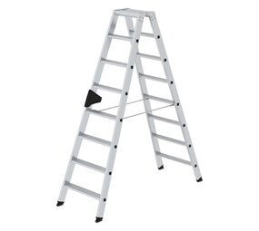 Munk Aluminium dubbele trap, 2x8 treden Munk Aluminium dubbele trap, 2x8 treden