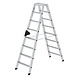 Munk Aluminium dubbele trap, 2x8 treden Munk Aluminium dubbele trap, 2x8 treden