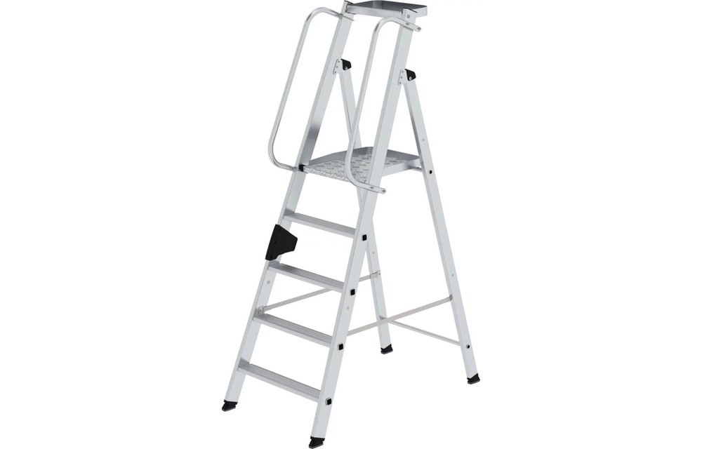 Platformtrap met leuning en plateau, 1x5