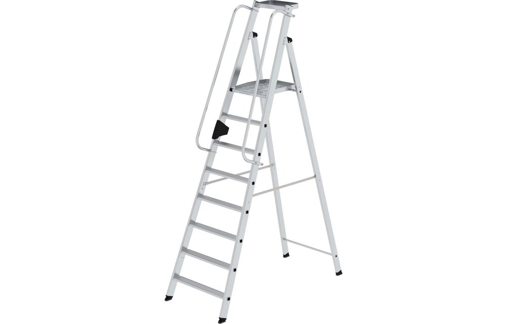 Platformtrap met leuning en plateau, 1x8