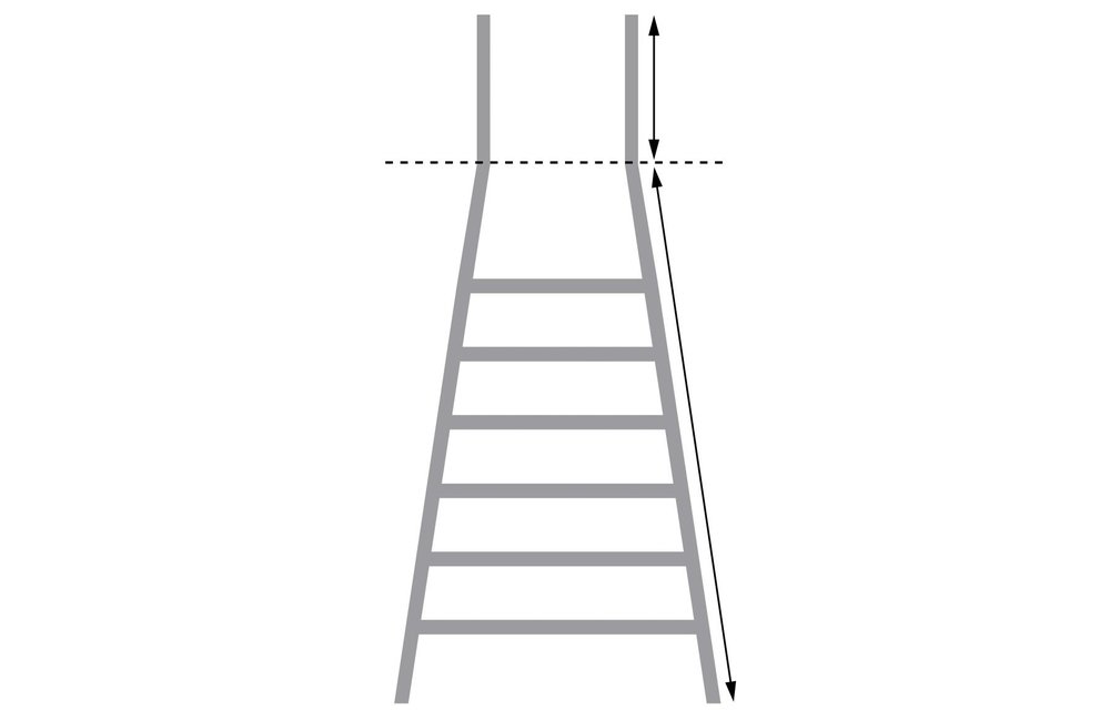 Platformtrap, 7 treden met leuning, type ML