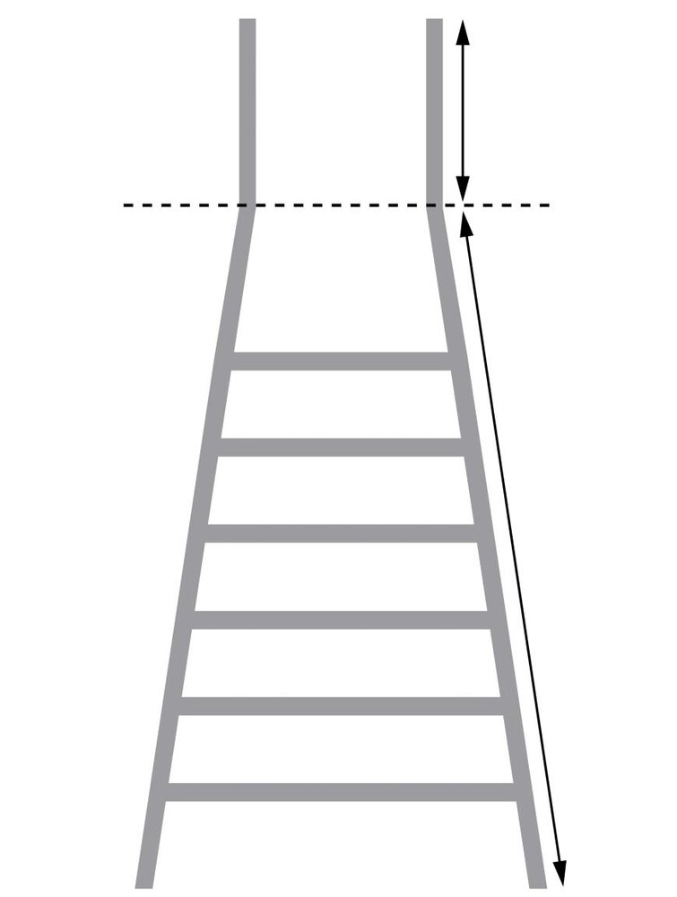 Roossien Platformtrap, 8 treden met leuning, type ML