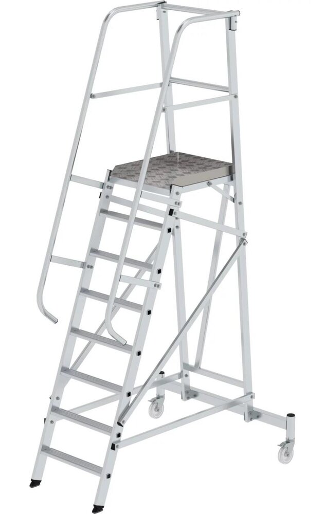 Munk Platformtrap, verrijdbaar, 8 treden Munk Platformtrap, verrijdbaar, 8 treden