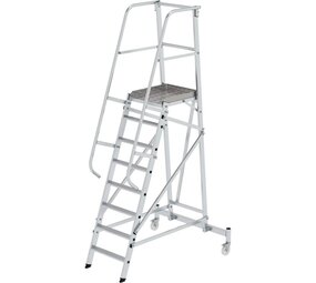 Roossien Platformtrap, verrijdbaar, 8 treden Roossien Platformtrap, verrijdbaar, 8 treden