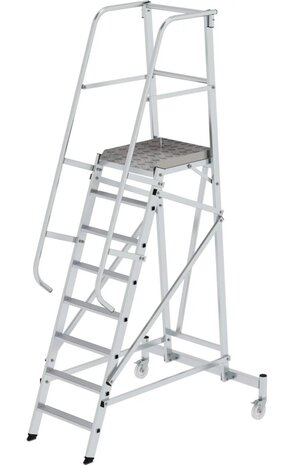 Roossien Platformtrap, verrijdbaar, 8 treden