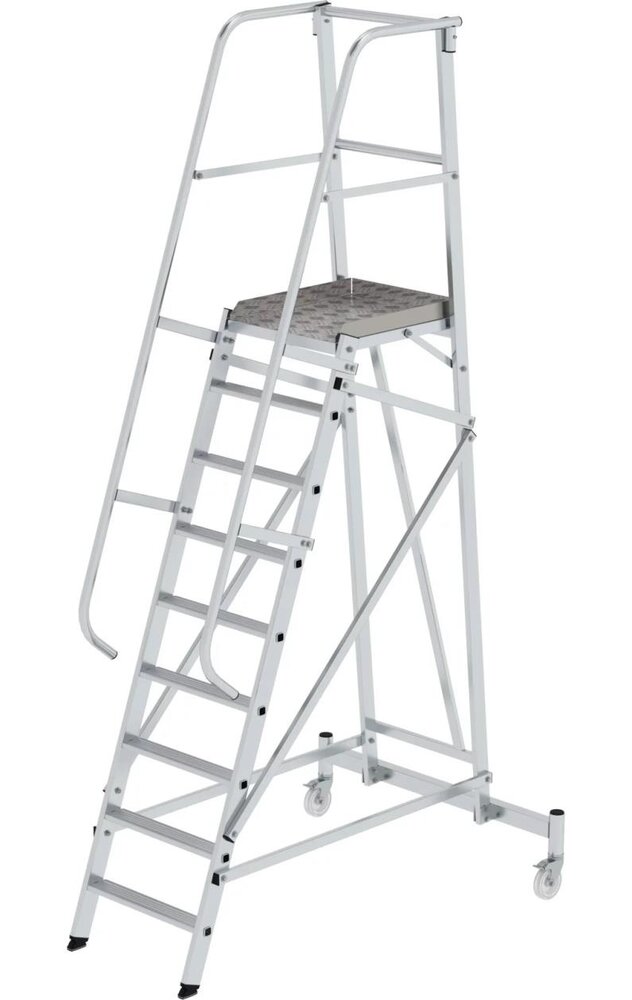 Munk Platformtrap, verrijdbaar, 9 treden Munk Platformtrap, verrijdbaar, 9 treden