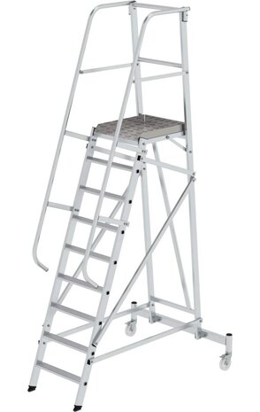 Munk Platformtrap, verrijdbaar, 9 treden Munk Platformtrap, verrijdbaar, 9 treden