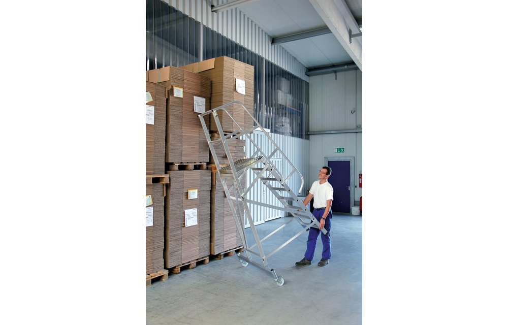 Platformtrap, verrijdbaar 1x9