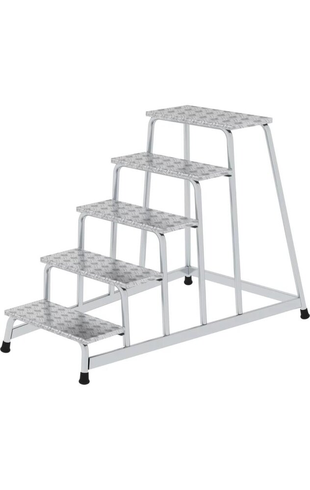 Roossien Aluminium plateautrap, 5 treden