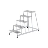 Munk Aluminium plateautrap, 5 treden