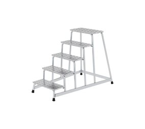 Munk Aluminium plateautrap, 5 treden Munk Aluminium plateautrap, 5 treden