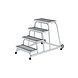 Roossien Verrijdbare plateautrap, 4 staal roostertreden