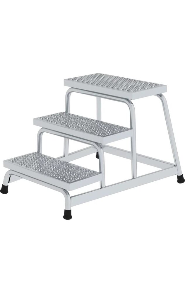 Roossien Plateautrap, 3 anti-slip R13 ponsroostertreden