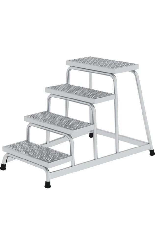 Roossien Plateautrap, 4 anti-slip R13 ponsroostertreden