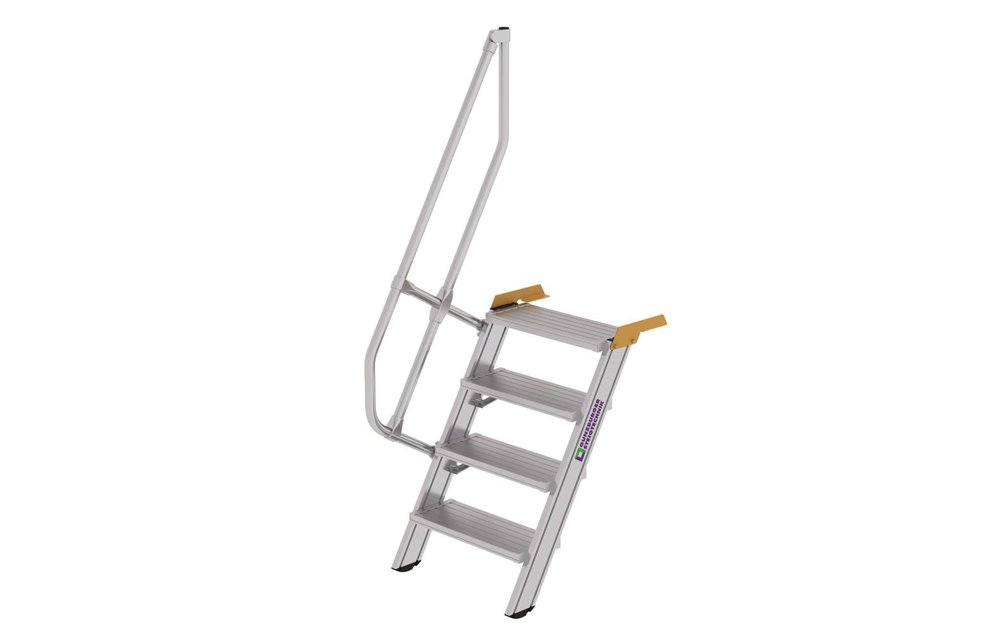Vaste trap 60°, 1x4 aluminium treden, B=600mm