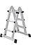 Telescoopladder, 4x3 sporten met stabilisatiebalk Telescoopladder, 4x3 sporten met stabilisatiebalk
