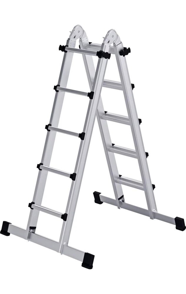 Munk Telescoopladder, 4x5 sporten met stabilisatiebalk