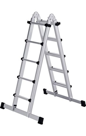 Munk Telescoopladder, 4x5 sporten met stabilisatiebalk