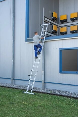 Munk Telescoopladder, 4x5 sporten met stabilisatiebalk