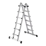 Roossien Telescoopladder, 4x6 sporten met stabilisatiebalk