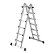 Roossien Telescoopladder, 4x6 sporten met stabilisatiebalk