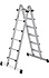 Telescoopladder, 4x6 sporten met stabilisatiebalk Telescoopladder, 4x6 sporten met stabilisatiebalk