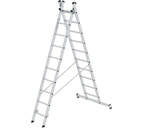 Roossien 2-delige aluminium reformladder, 2x10 sporten