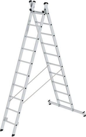 Roossien 2-delige aluminium reformladder, 2x10 sporten