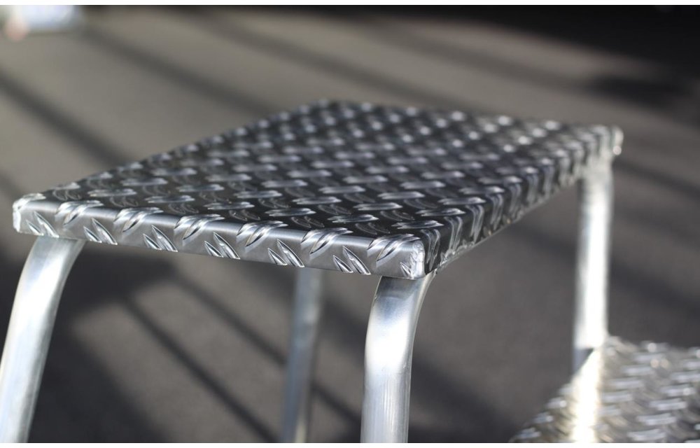 Aluminium plateautrap, 3 treden