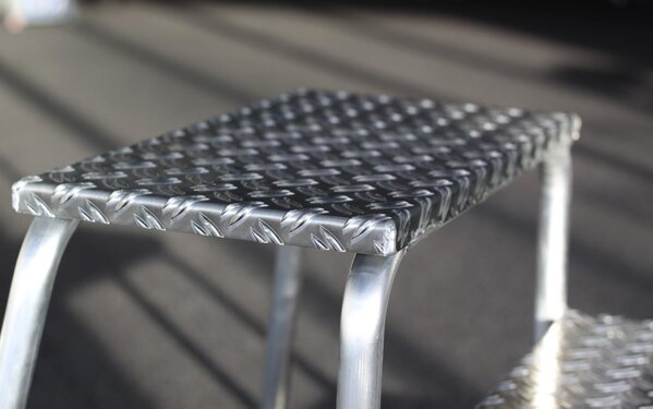 Roossien Aluminium plateautrap, 3 treden Roossien Aluminium plateautrap, 3 treden