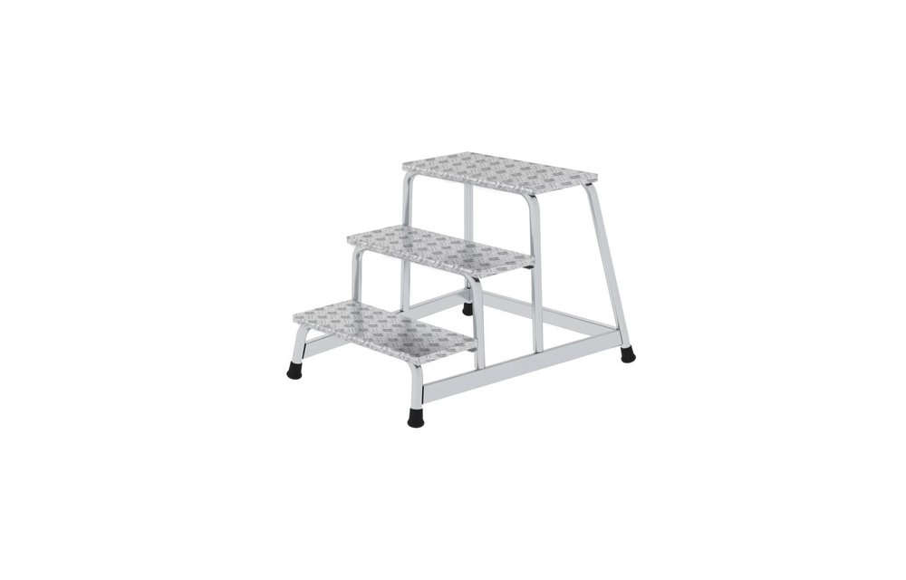 Aluminium plateautrap, 3 treden